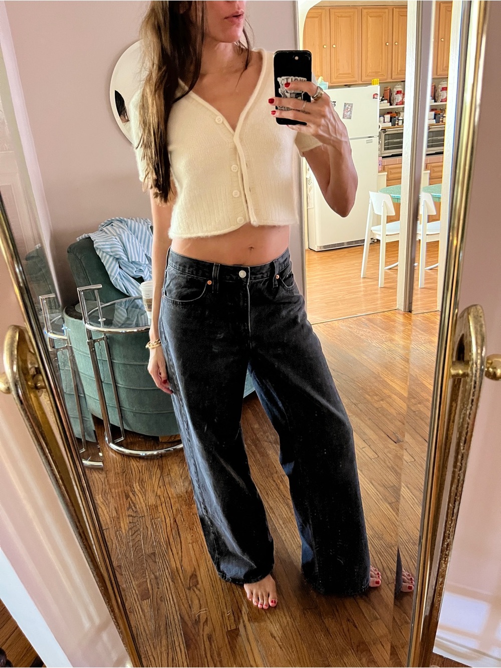 Leviβs XL Straight Wide Leg Jeans - Black